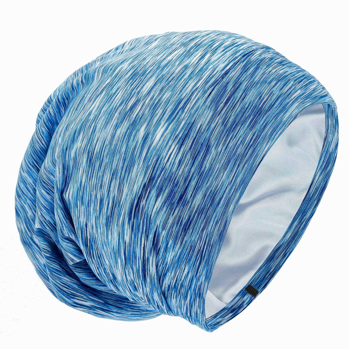 GB Selected silk satin lined bonnet sleep cap with adjustable band for secure all-night wear.