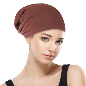 GB Selected Silk Satin Lining Bonnet — worn on model, versatile head-wear for sleep and daily use.