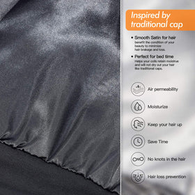 GB Selected slouchy beanie protects curly hair while sleeping