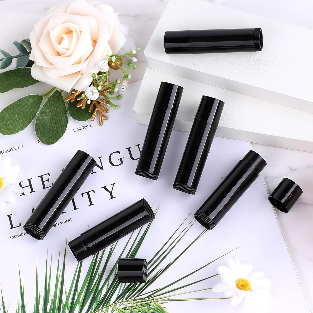 GBACHOOSE DIY lip balm kit image with case and tools.