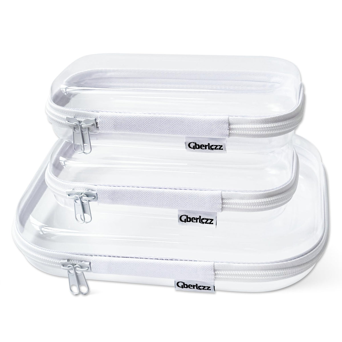 Gberlczz clear hard zipper case compact 8x5x2 inch design for quick access