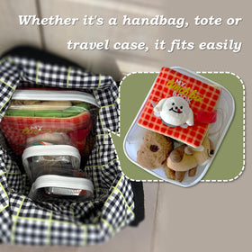 Gberlczz clear hard case stacked storage demonstrates organized home or car use
