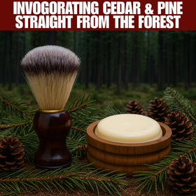 G.B.S GENTS wooden shaving bowl ready for lather creation