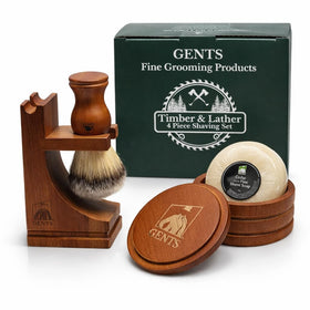 G.B.S GENTS wooden shaving brush in vegan design for smooth lather