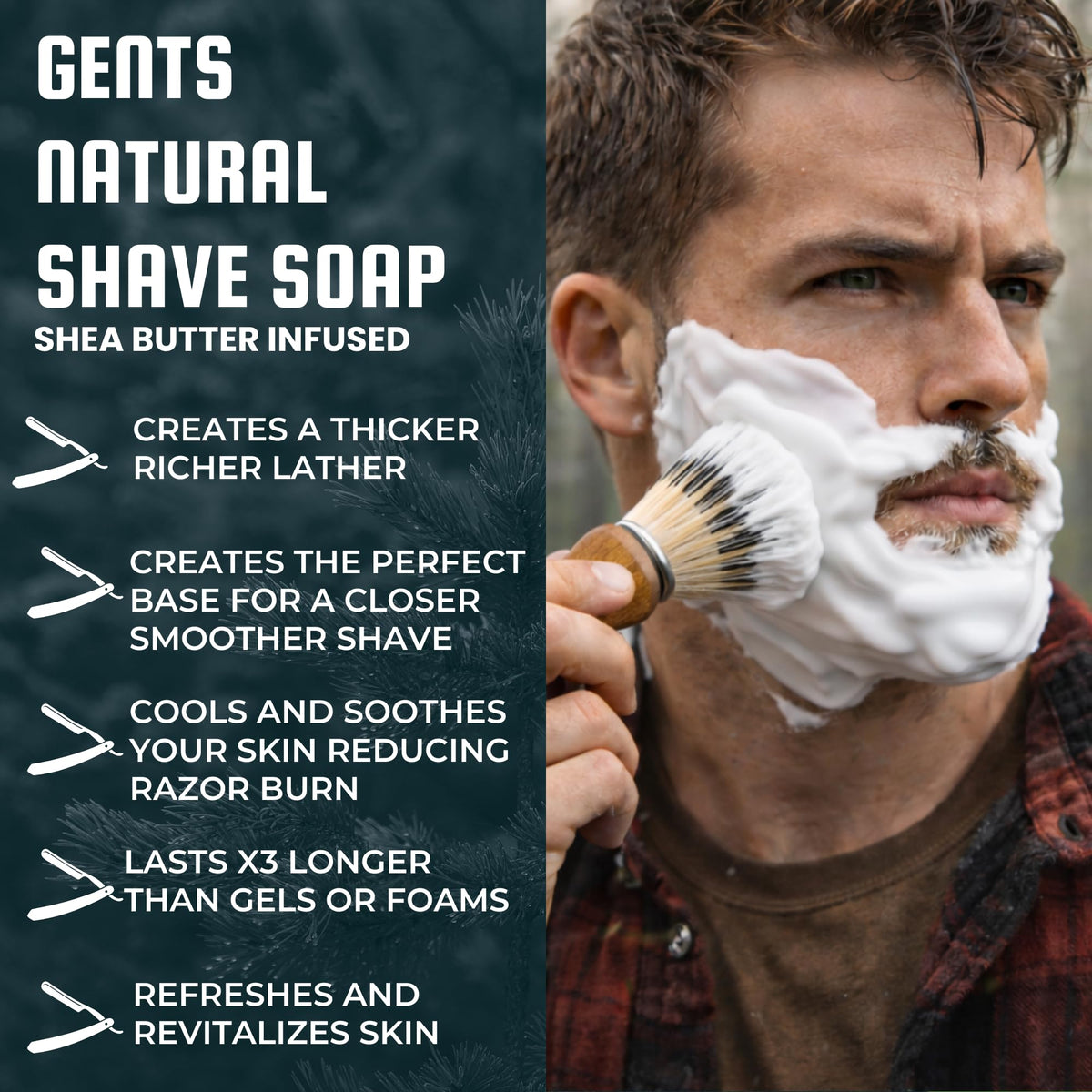 G.B.S GENTS fragrance-free label close-up highlighting a skin-friendly formula