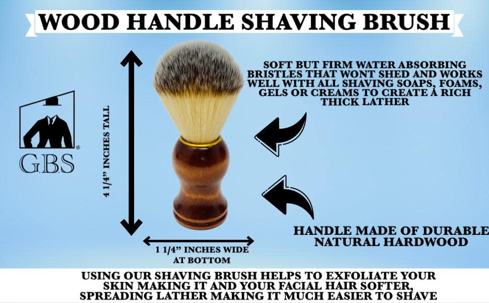 G.B.S GENTS mahogany finish brush stand in a modern bathroom
