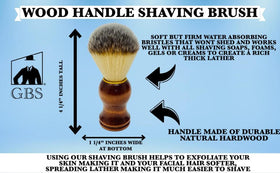 G.B.S GENTS mahogany finish brush stand in a modern bathroom
