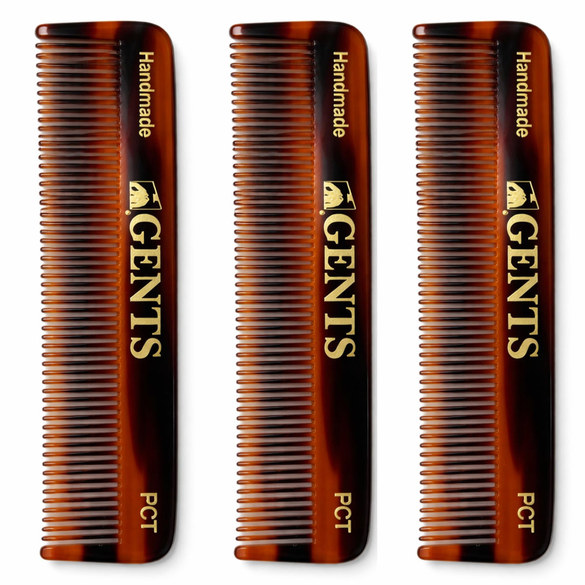 G.B.S GENTS PCT 5in fine-tooth tortoise-shell comb for precise styling on the go.