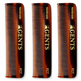 G.B.S GENTS PCT 5in fine-tooth tortoise-shell comb for precise styling on the go.