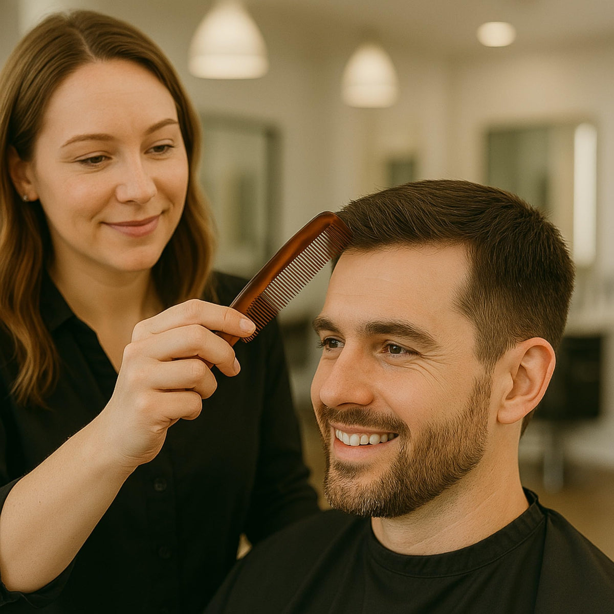 G.B.S fine-tooth precision ideal for detangling and detailed styling.