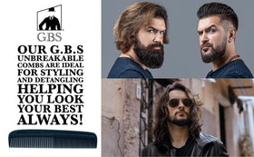 G.B.S GENTS pocket comb for beard and mustache shaping and grooming.