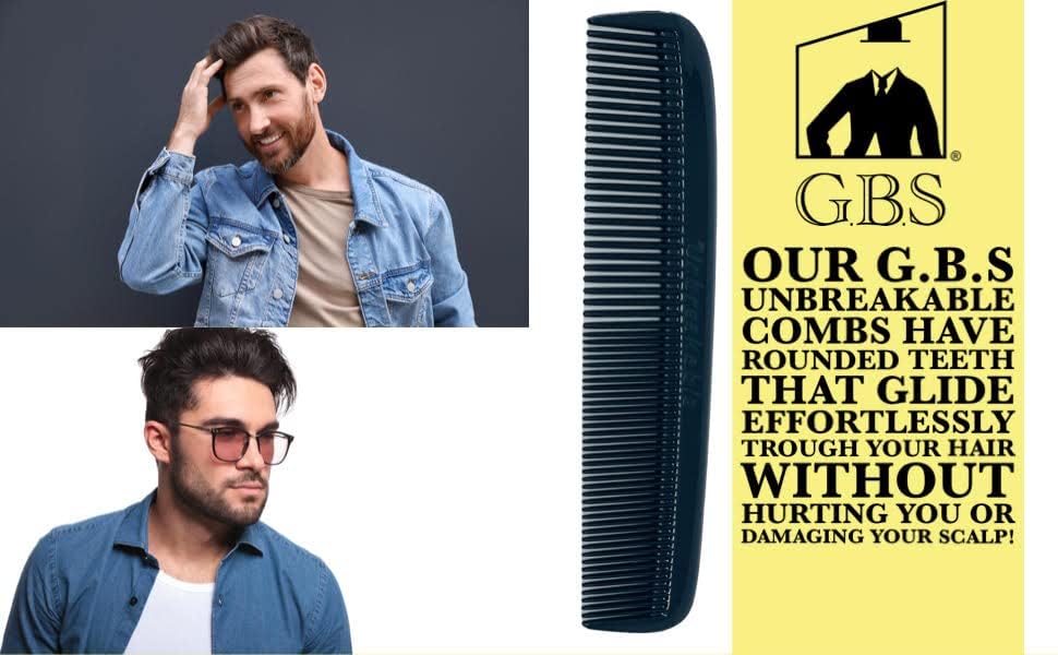 G.B.S GENTS pocket comb set offers versatile grooming options.