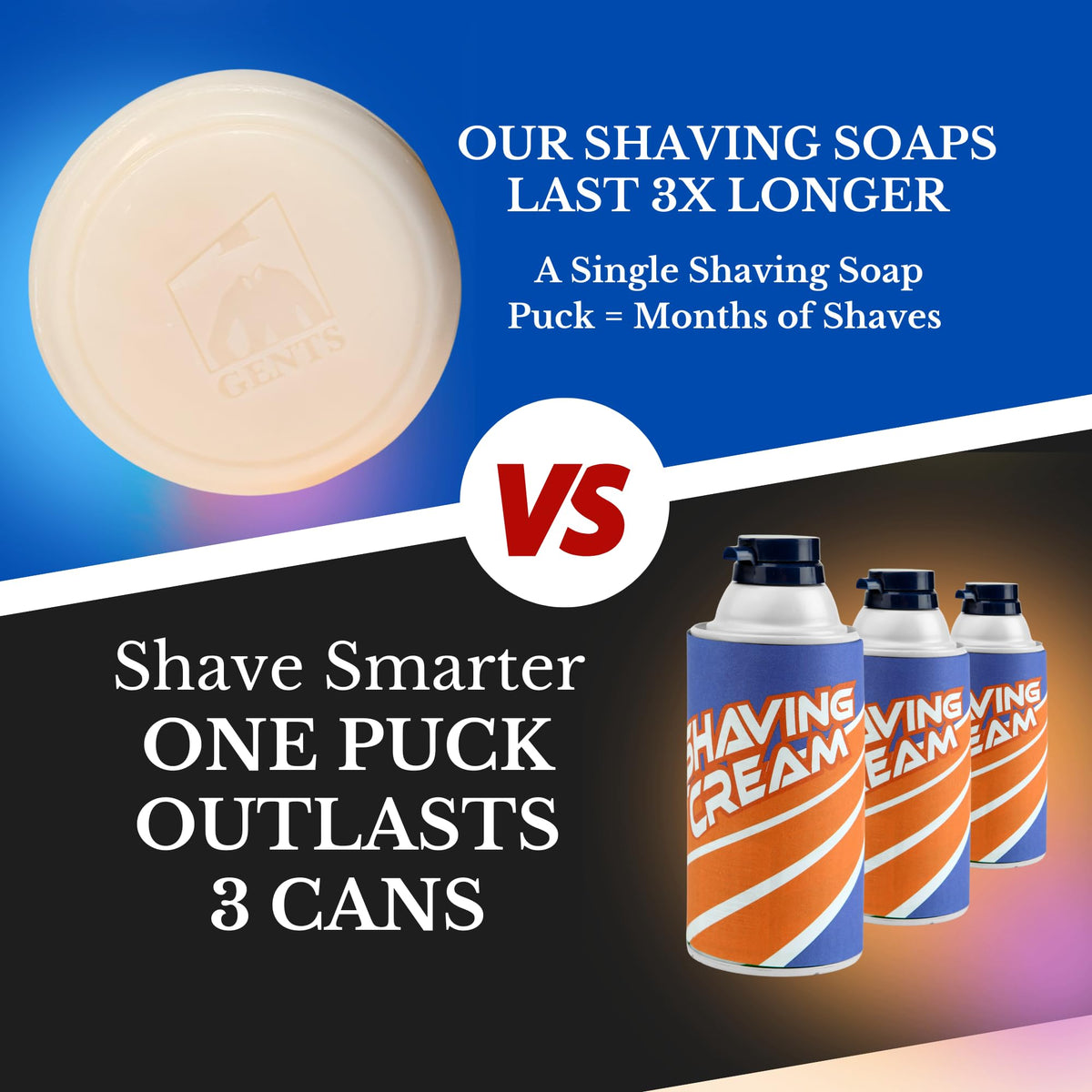 G.B.S GENTS cedar and pine puck provides robust lather and refreshing aroma