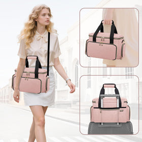 GDNasist Large Makeup Bag material closeup showcasing durable nylon construction.