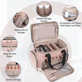 GDNasist Large Makeup Bag removable pouches demonstrate flexible packing options.