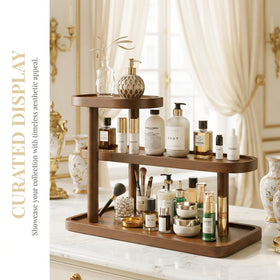 GDQ vintage aesthetic with rich brown finish adds classic decor appeal