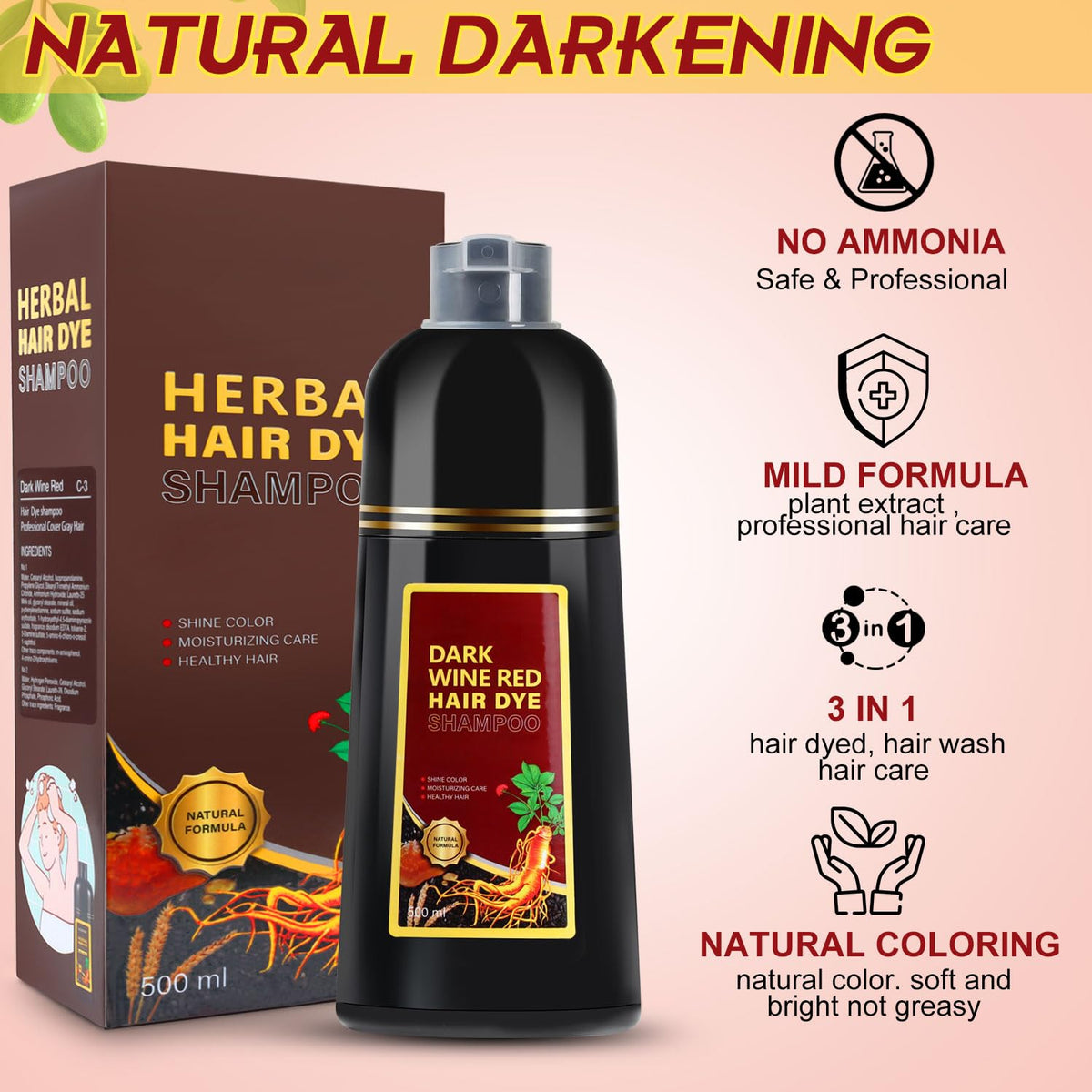 GDRFNP 500ml bottle offers long-lasting gray coverage and convenient sizing