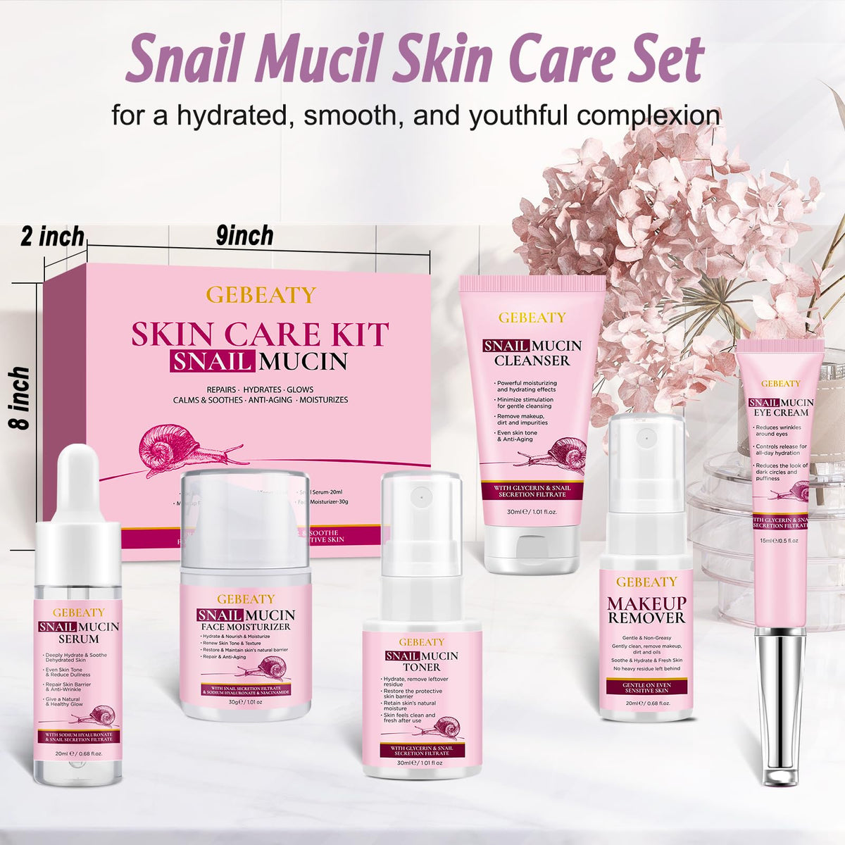 Gebeaty snail moisturizer offering long-lasting hydration and gentle repair.