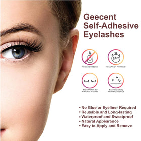 Geecent jelly-strip lashes close-up highlighting comfortable adhesive
