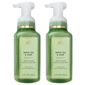 GEEGVV foaming hand soap two-pack front view with White Tea & Sage