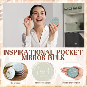 Geelin bright Bible designs provide daily encouragement in a pocket mirror.