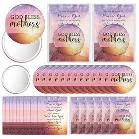 Geelin cross mirror with purple design, ideal Mother's Day gift for church members