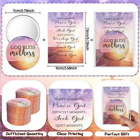 Geelin prayer card included with the mirror, inspiring daily reflection