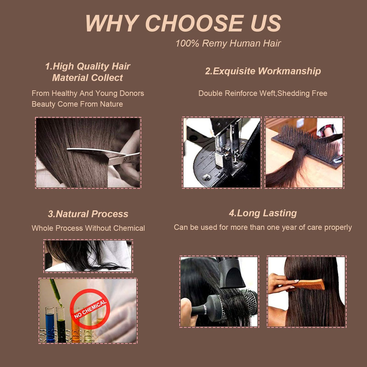GEELOOK silicone-backed clips provide invisible, secure attachment for a clean look.