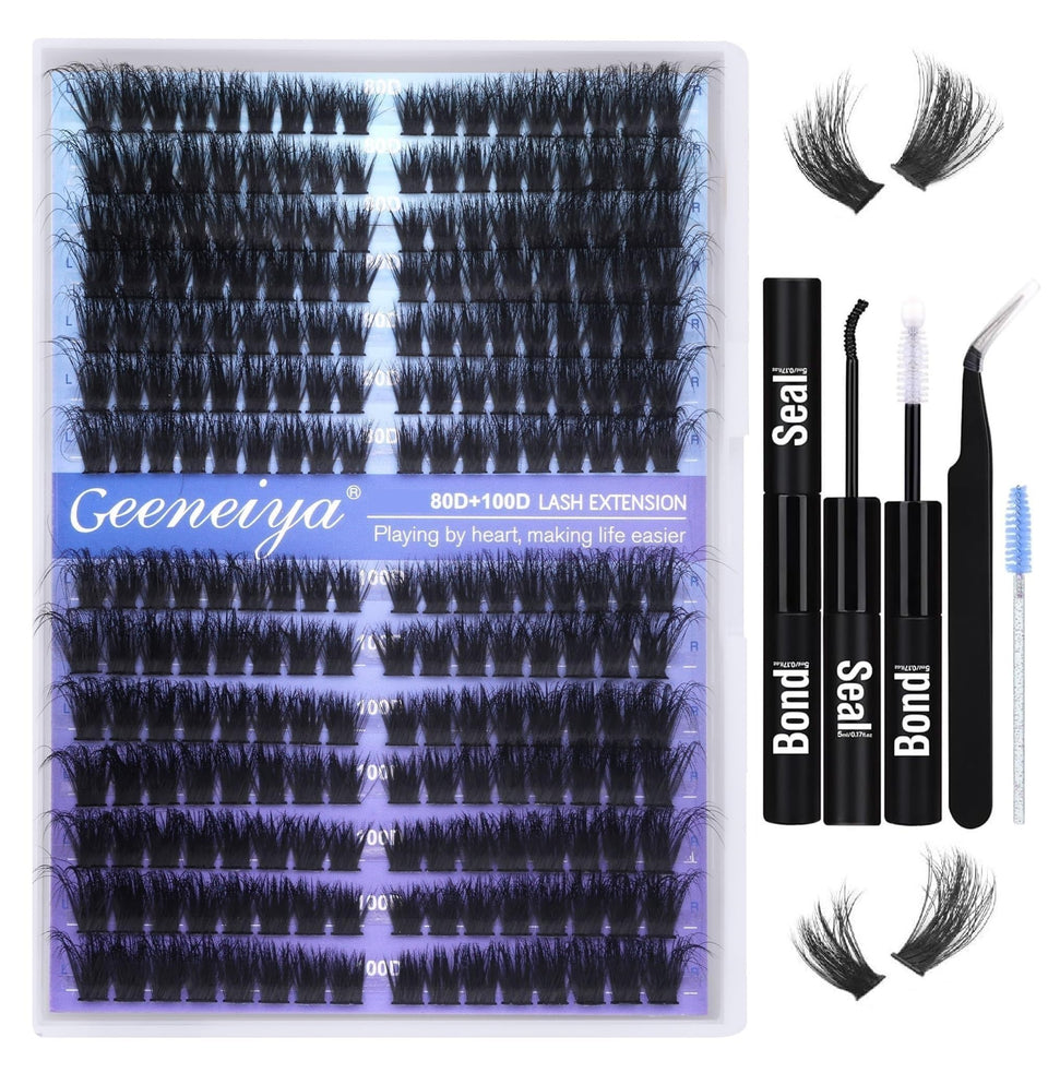 Geeneiya cat-eye lash extension kit: cat-eye clusters for at-home salon-like results.