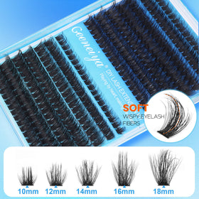 Geeneiya DIY lash extension range showing cluster variety for styles
