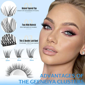 Geeneiya DIY lash tweezers for precise placement.