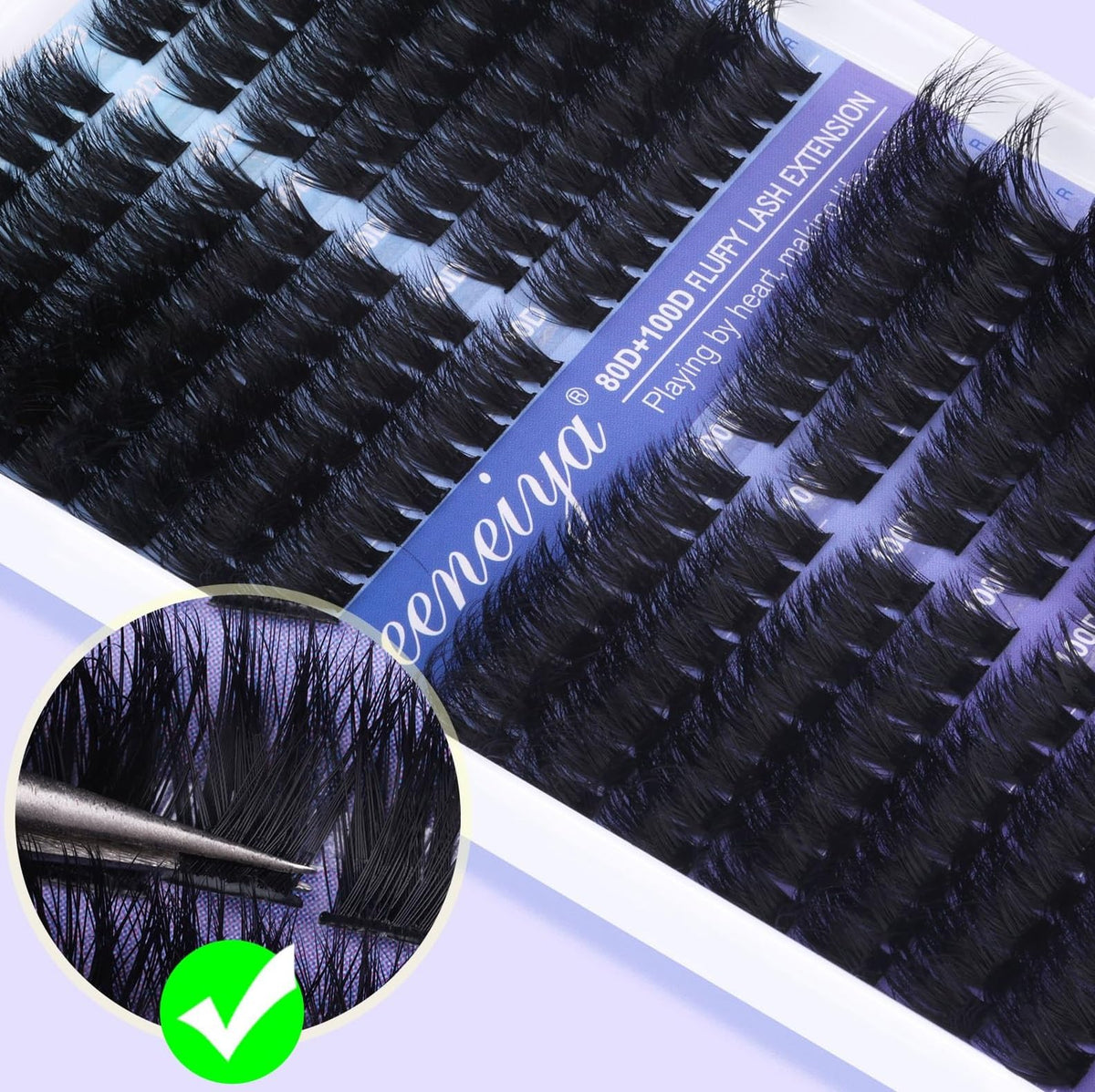 Geeneiya lash bond and seal secures clusters for lasting wear.