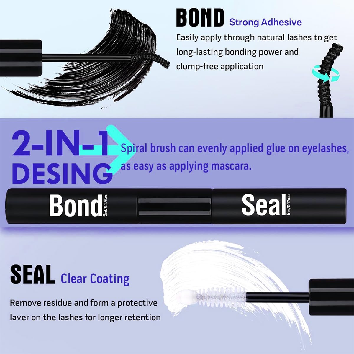 Geeneiya lash brush helps blend clusters for a natural finish.