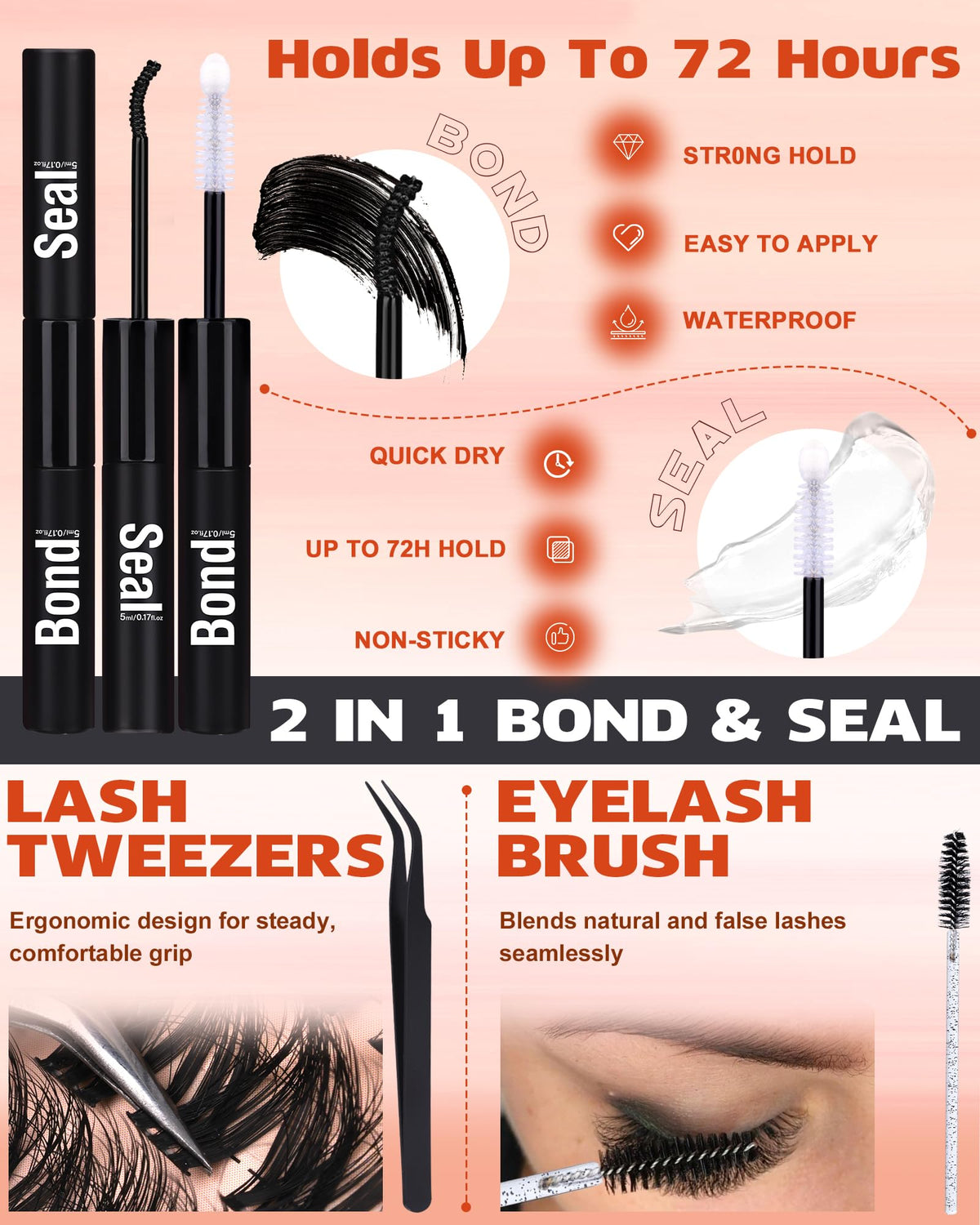 Geeneiya waterproof bond close-up, quick-dry formula for secure wear