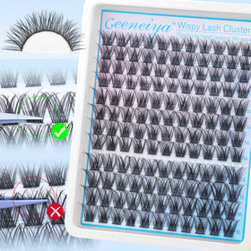 Geeneiya waterproof lash clusters for all-day wear in any weather.