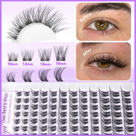 Geeneiya wispy 3D CC curl lash extensions close-up for natural-looking volume
