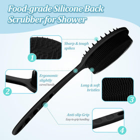GEENOA body scrubber dual side for quick lather and exfoliation