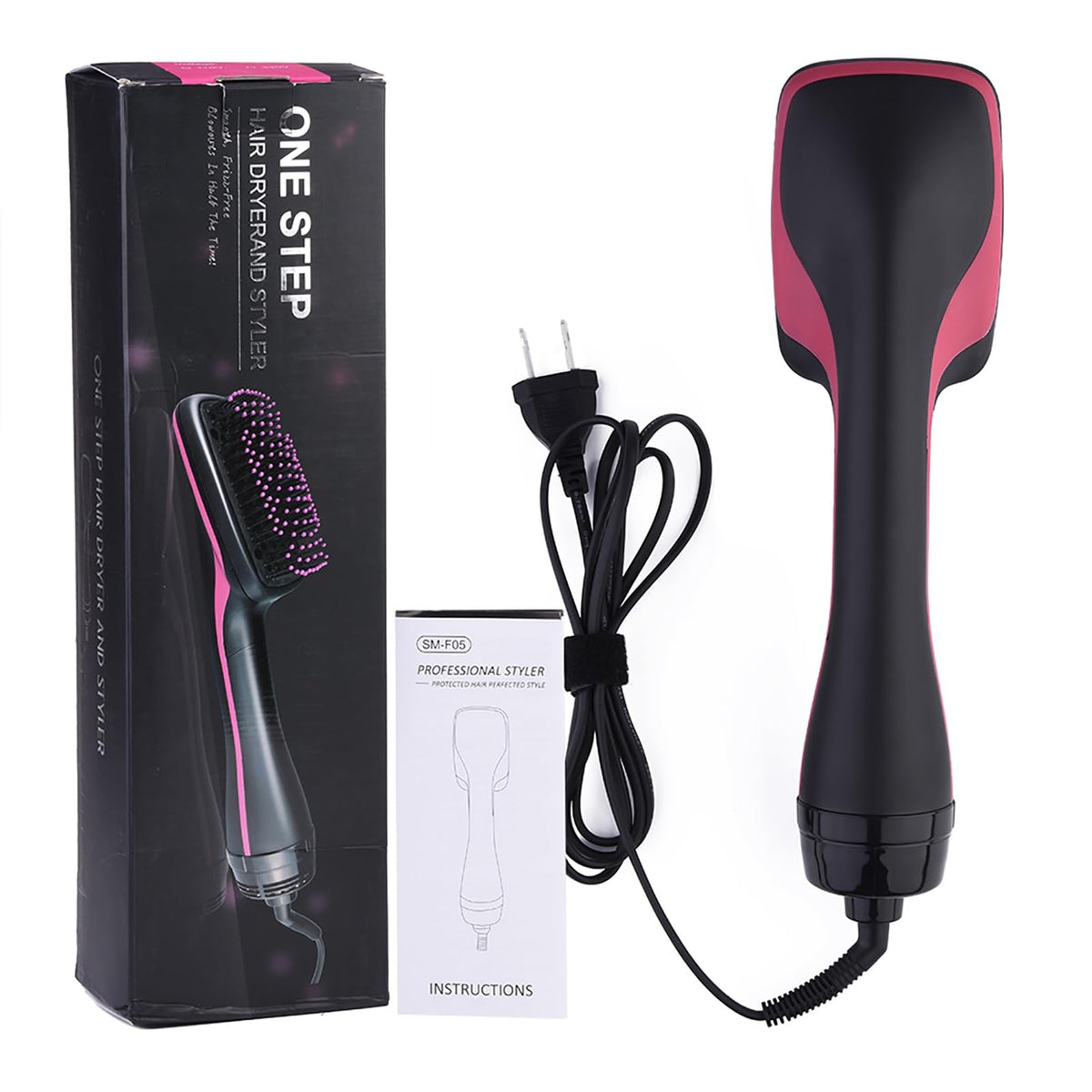 GEERYZHE 2in1 hair dryer brush for quick detangling and styling