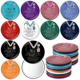Geetery nurse compact mirror multicolor pack for gifting and daily touchups