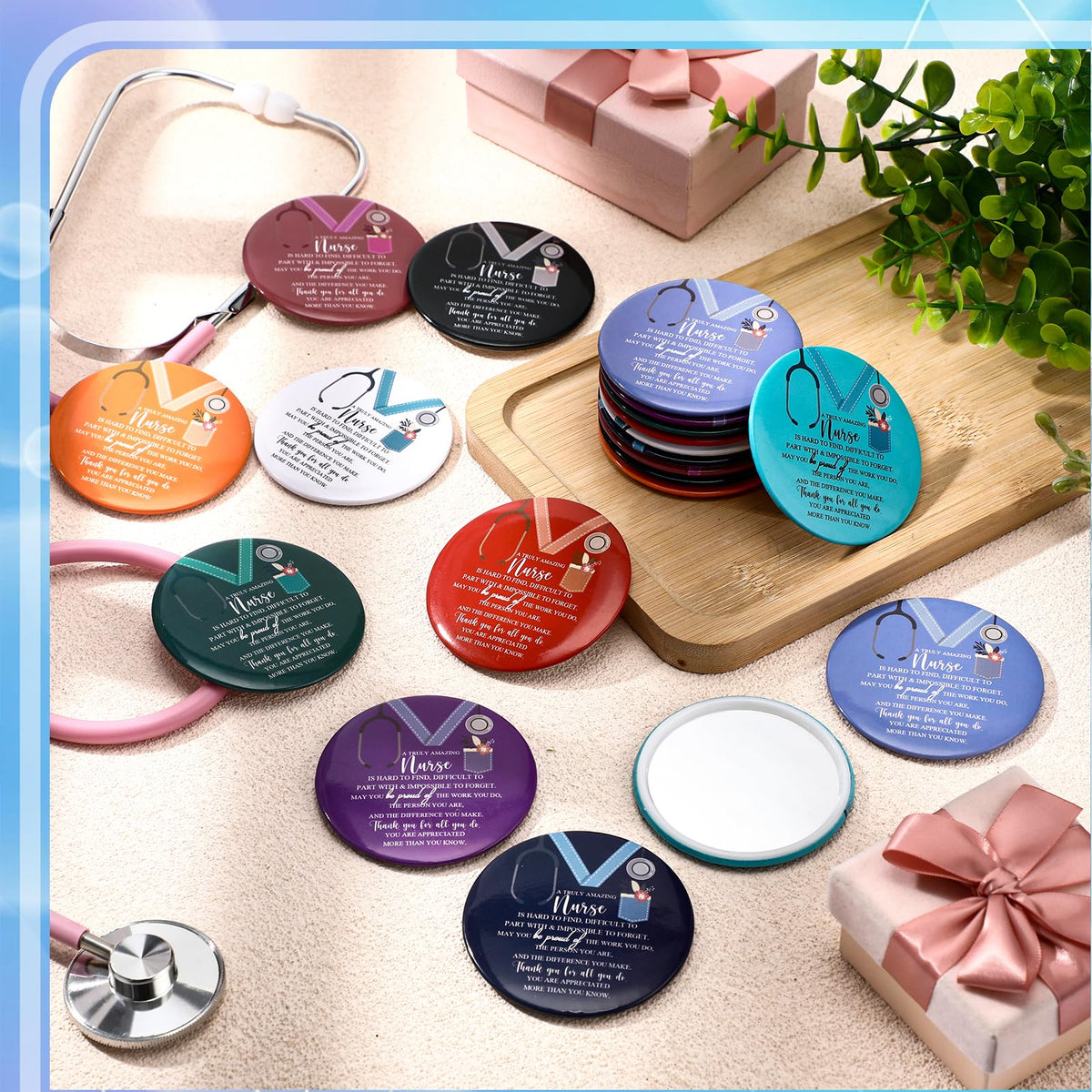 Geetery thank-you nurse compact mirror as a thoughtful gift