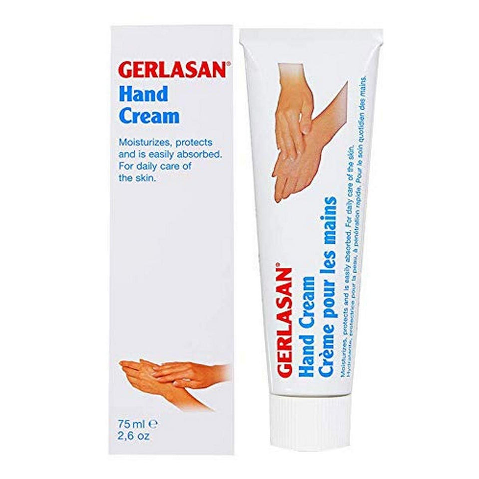 GEHWOL Hand Cream packaging shows a compact 74 ml tube for daily use.