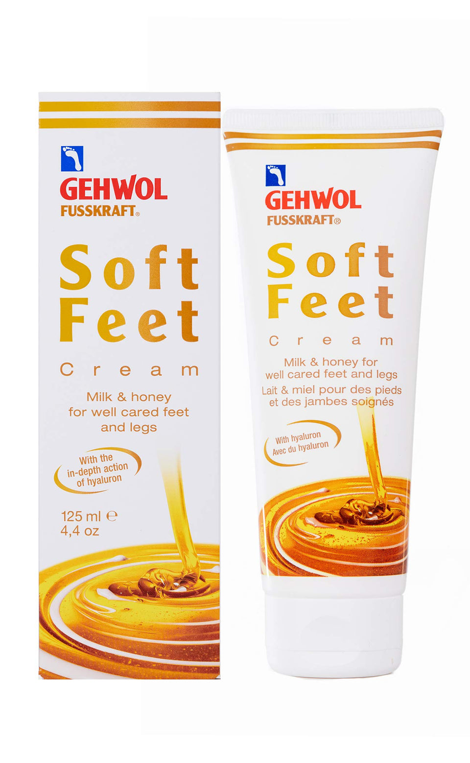 GEHWOL Soft Feet Cream bottle delivering rich hydration for refreshed feet.