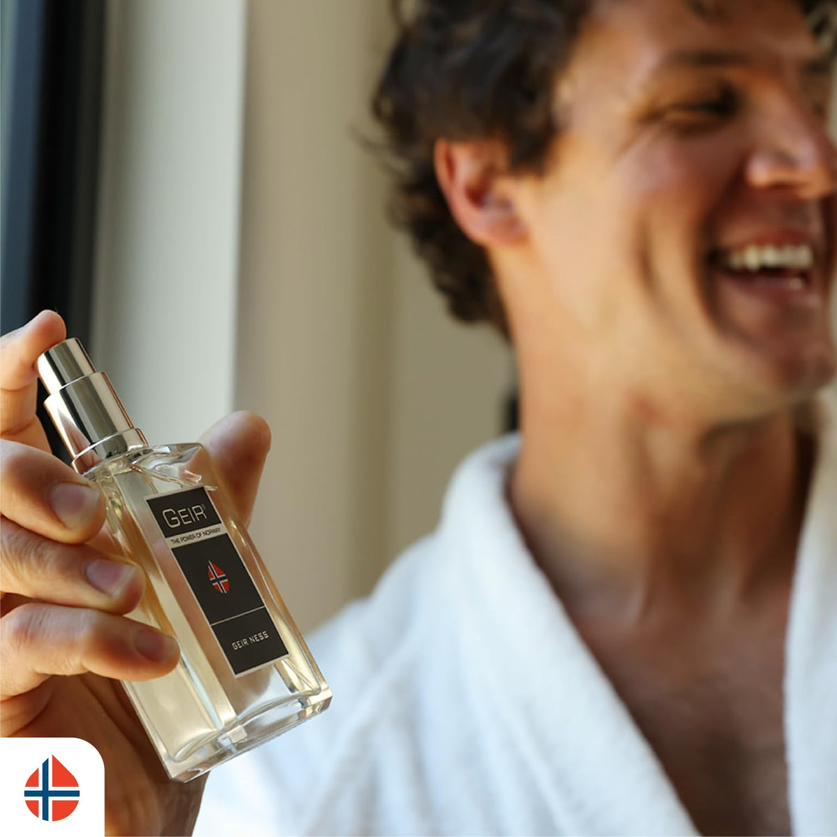 Geir Ness Geir Eau de Parfum Spray for Men mist on skin showing fresh, inviting aroma