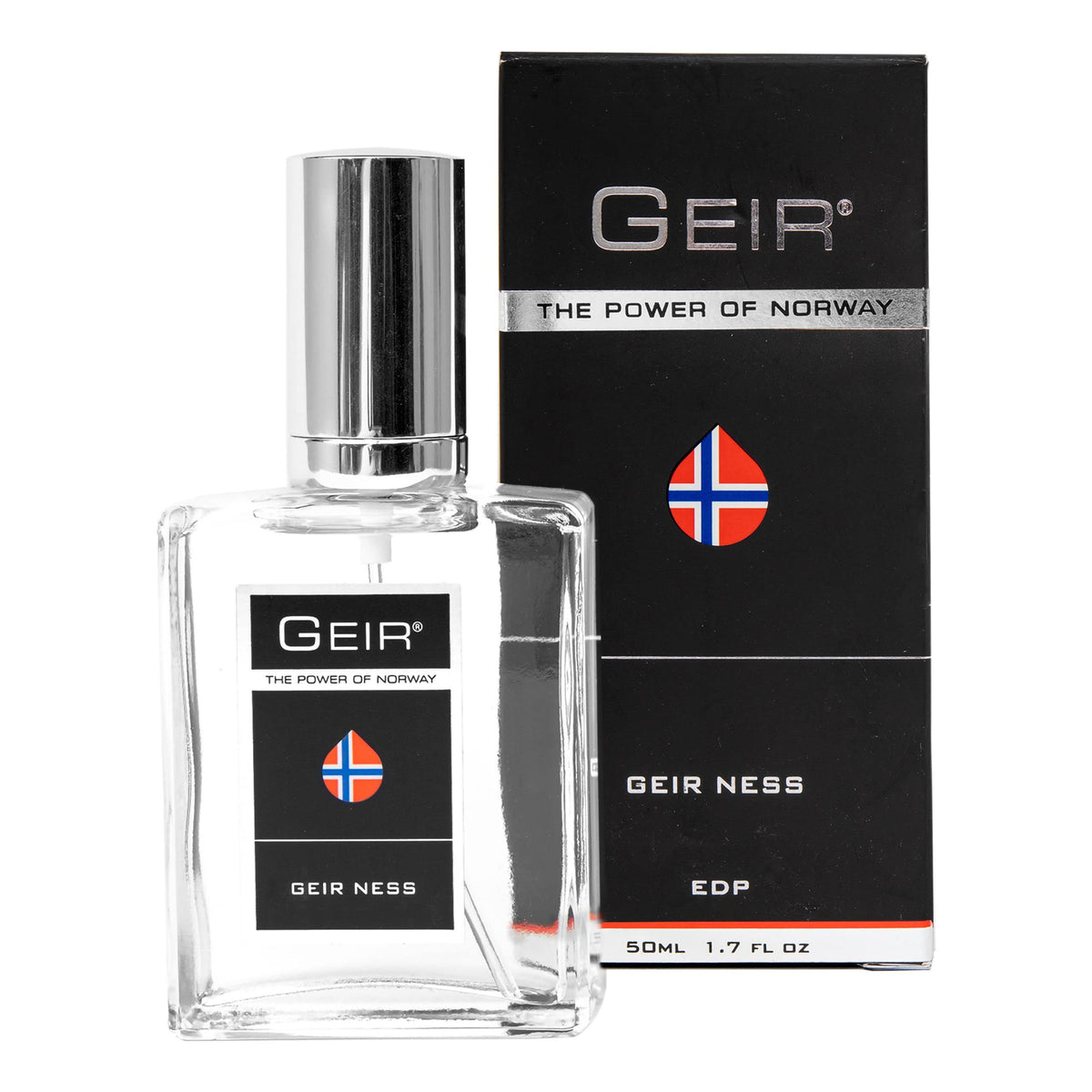 Geir Ness Eau de Parfum for Men bottle front showing fresh, long-lasting aroma