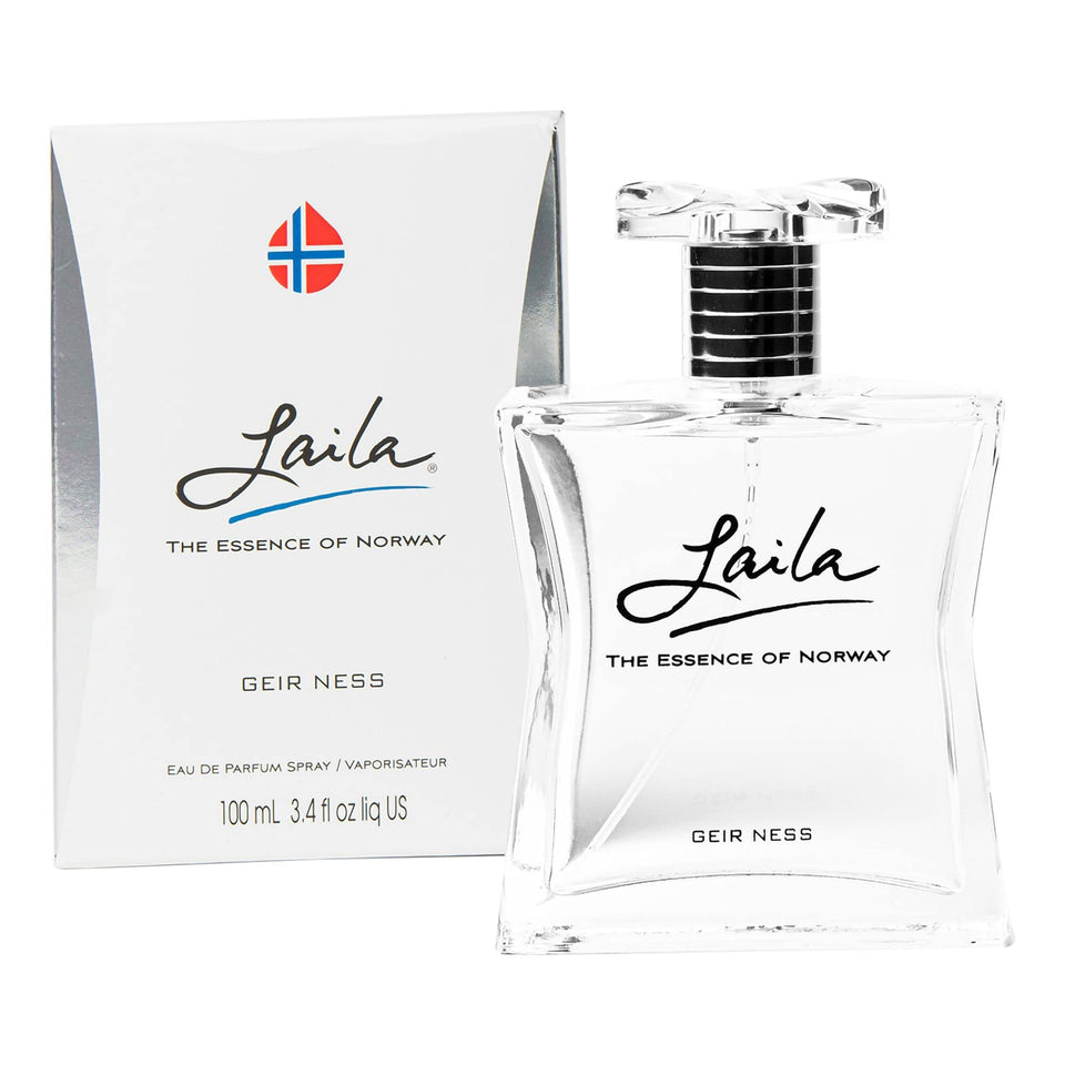 Geir Ness Laila bottle pour reveals fresh, airy scent for everyday wear.