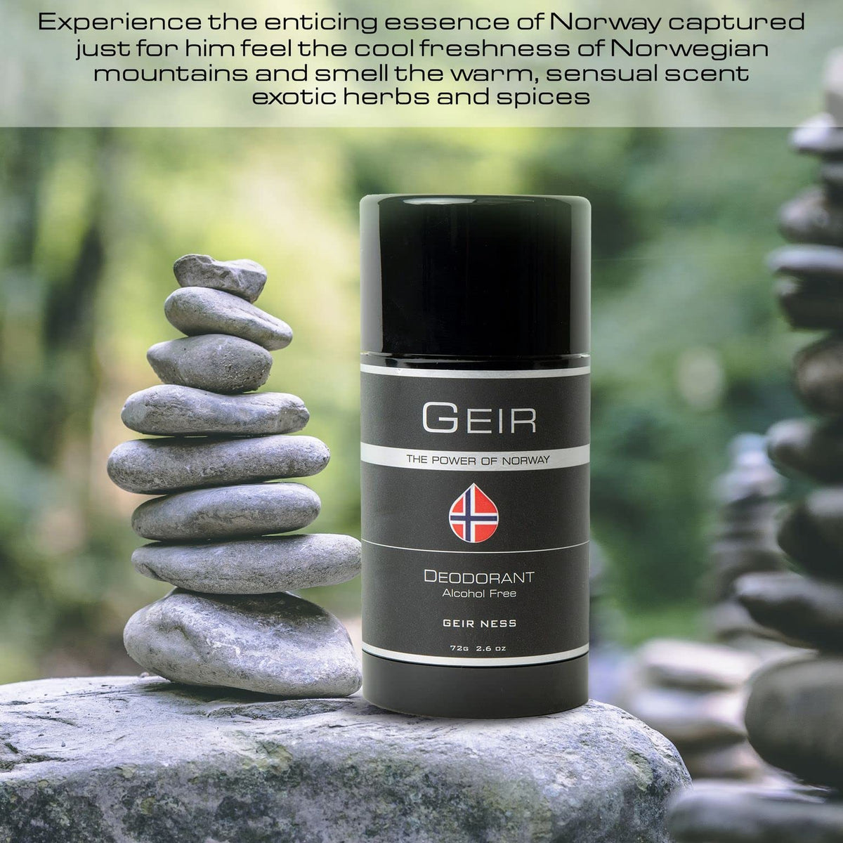 Geir Ness Men deodorant smooth glide on underarm skin.