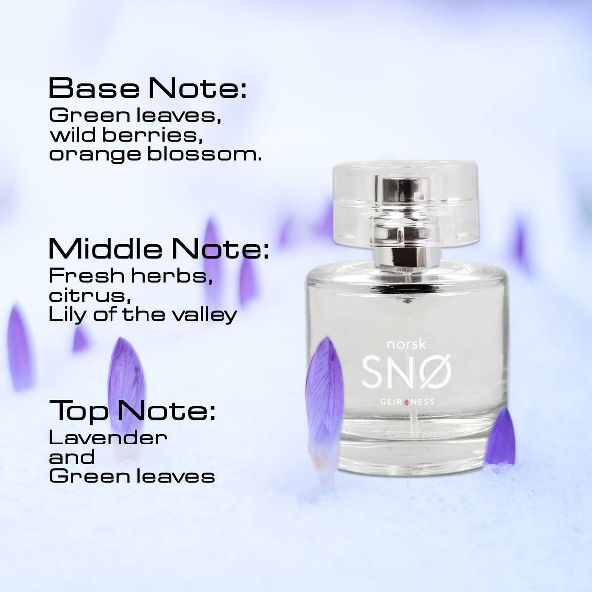 Geir Ness NORSK SNØ fragrance layers reveal herbal and floral notes