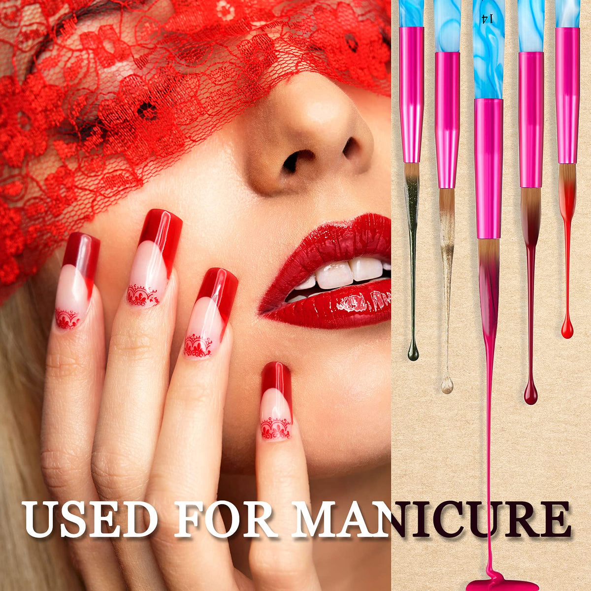 Geiserailie Kolinsky brush head 14 for bold accents.