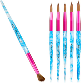 Geiserailie Kolinsky nail brush set packaging keeps brushes clean.
