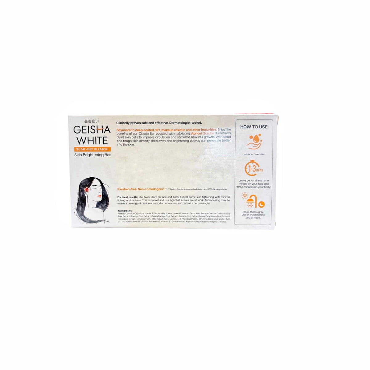 Geisha White Intense bar texture close-up suggesting smooth cleansing